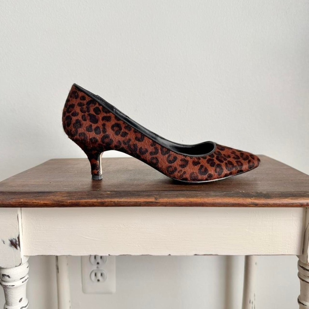 Leopard pony hair kitten heel size 8 brown black Dolce Vita - Picture 2 of 6
